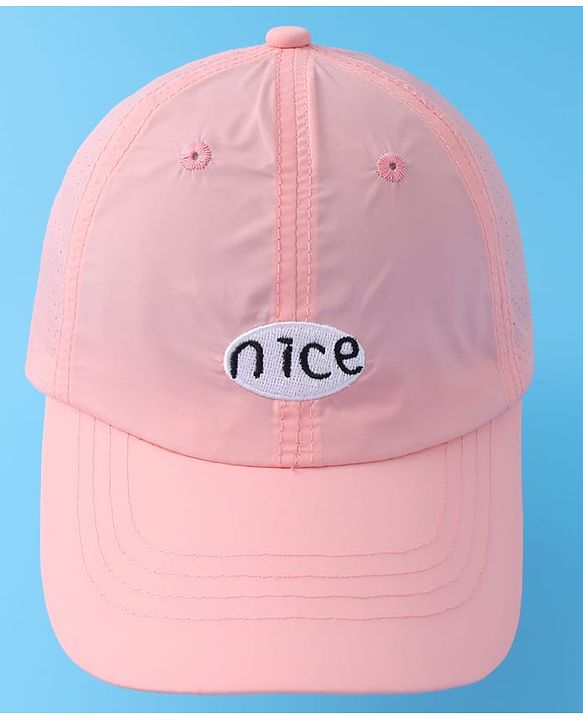 Pine Kids Baseball Cap with Text Print - Pink