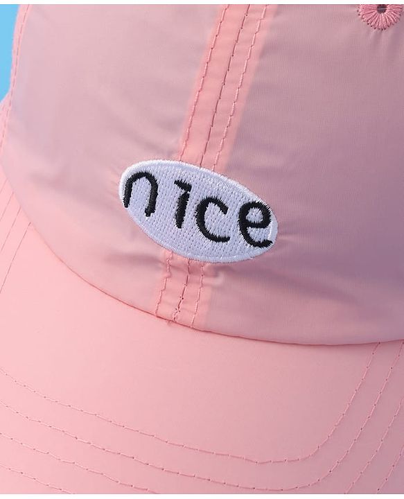 Pine Kids Baseball Cap with Text Print - Pink