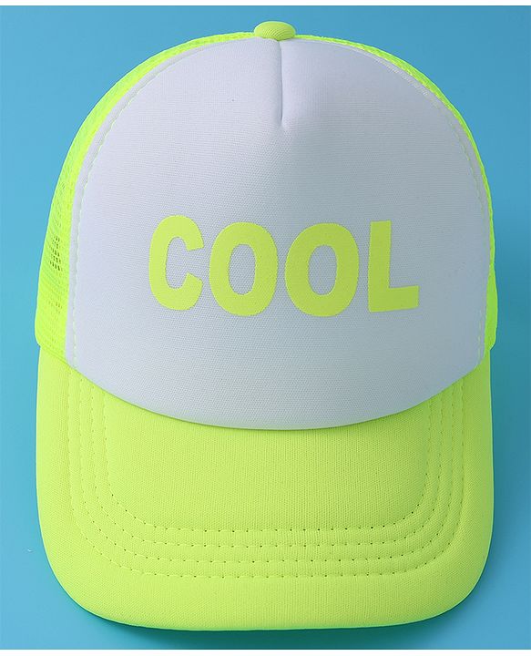 Pine Kids Baseball Cap Text Print - Lemon Yellow