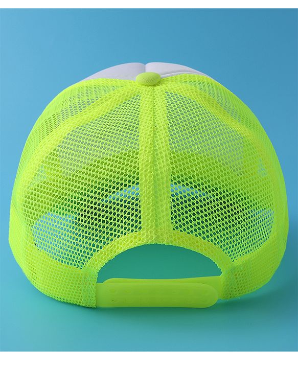 Pine Kids Baseball Cap Text Print - Lemon Yellow