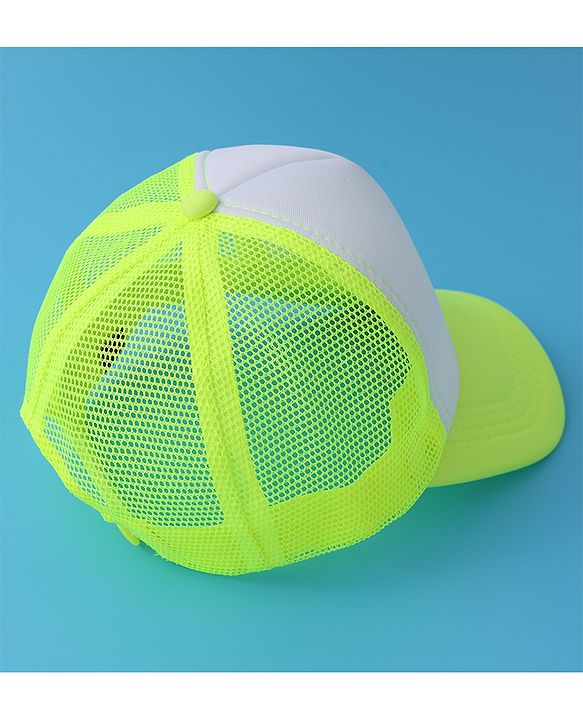 Pine Kids Baseball Cap Text Print - Lemon Yellow