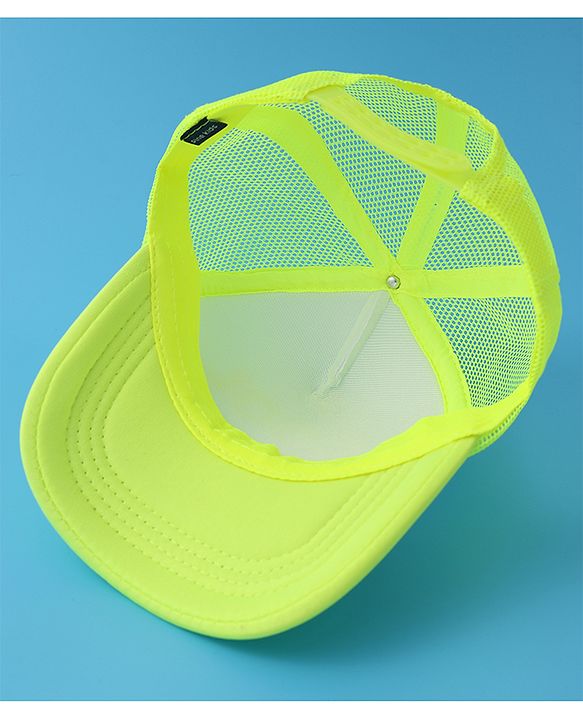 Pine Kids Baseball Cap Text Print - Lemon Yellow
