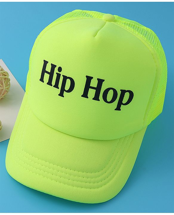 Babyhug Baseball Cap Text Print -  Lemon Yellow