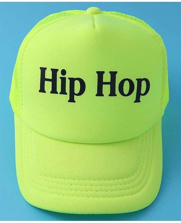 Babyhug Baseball Cap Text Print -  Lemon Yellow