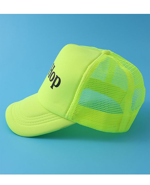 Babyhug Baseball Cap Text Print -  Lemon Yellow