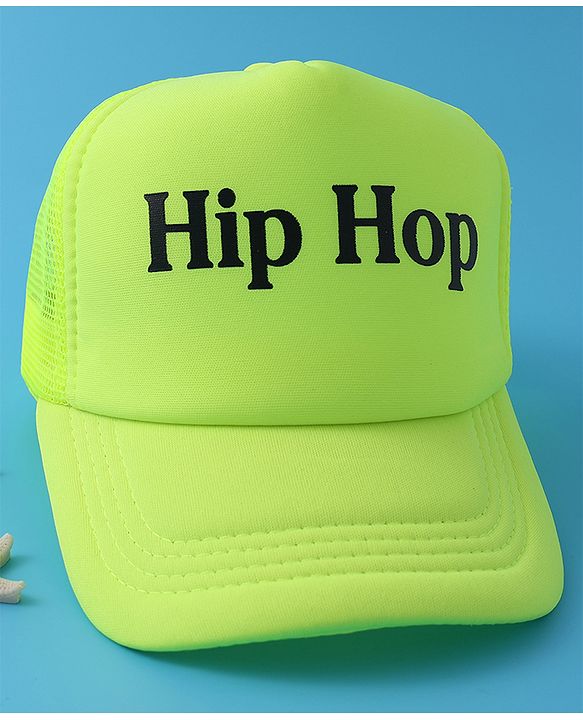 Babyhug Baseball Cap Text Print -  Lemon Yellow