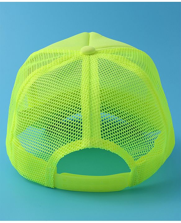 Babyhug Baseball Cap Text Print -  Lemon Yellow