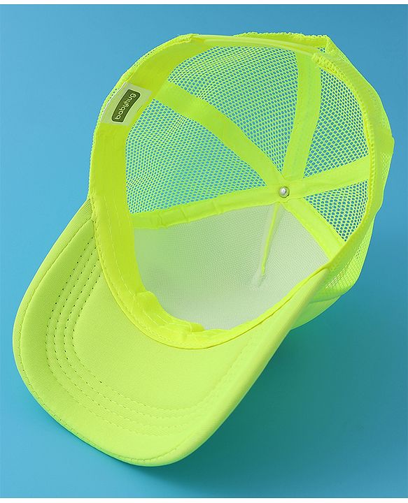 Babyhug Baseball Cap Text Print -  Lemon Yellow