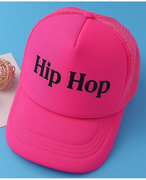 Babyhug Baseball Cap Text Print - Fuschia
