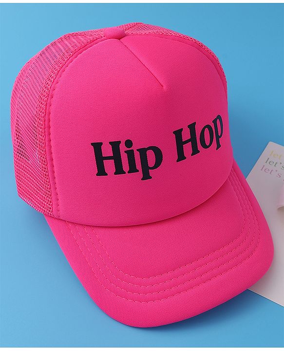 Babyhug Baseball Cap Text Print - Fuschia
