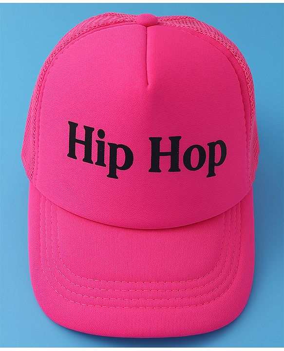 Babyhug Baseball Cap Text Print - Fuschia