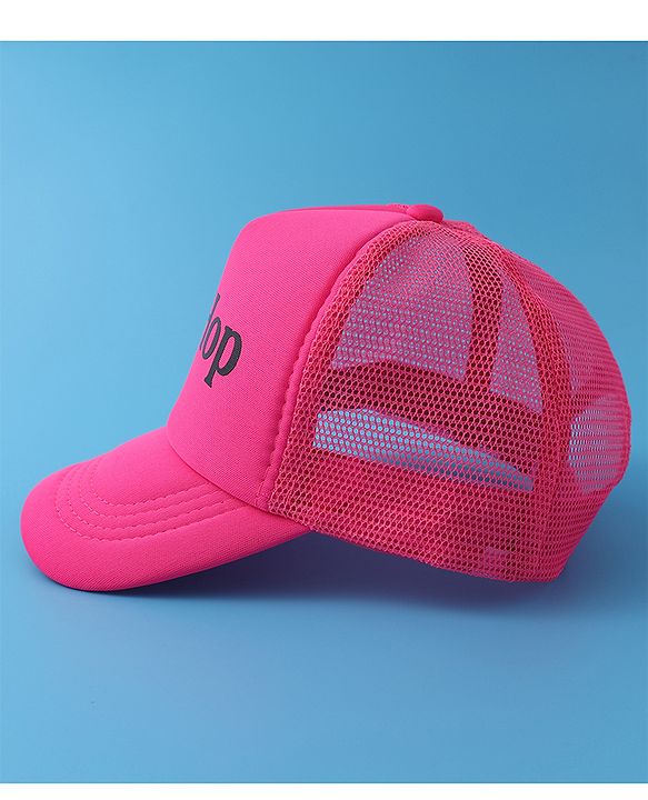 Babyhug Baseball Cap Text Print - Fuschia