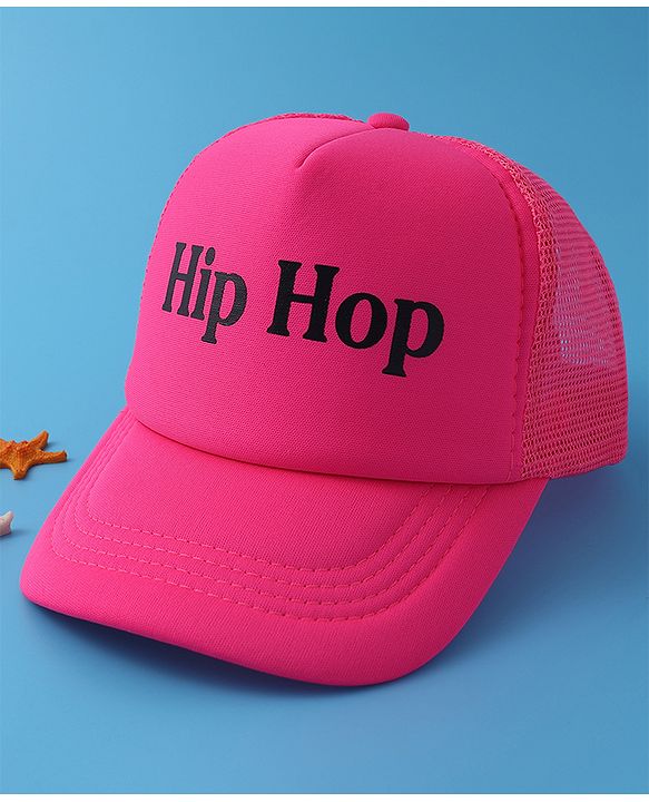 Babyhug Baseball Cap Text Print - Fuschia