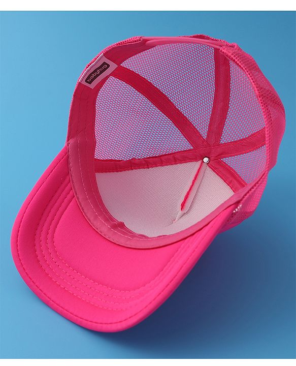 Babyhug Baseball Cap Text Print - Fuschia