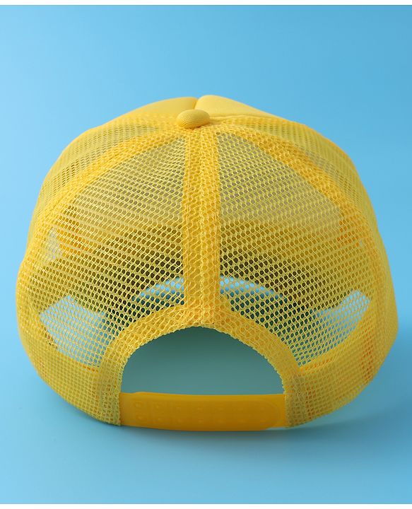 Babyhug Baseball Cap Text Print - Yellow