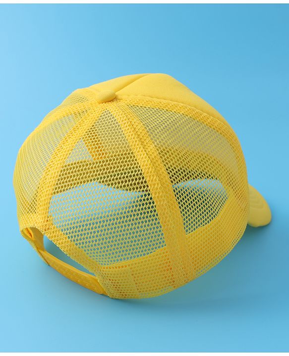 Babyhug Baseball Cap Text Print - Yellow