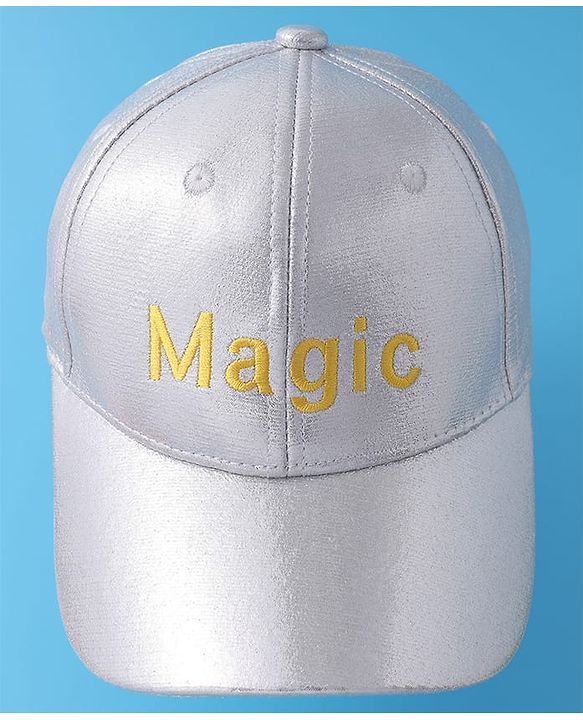 Pine Kids Baseball Cap Text Embroidery - Silver