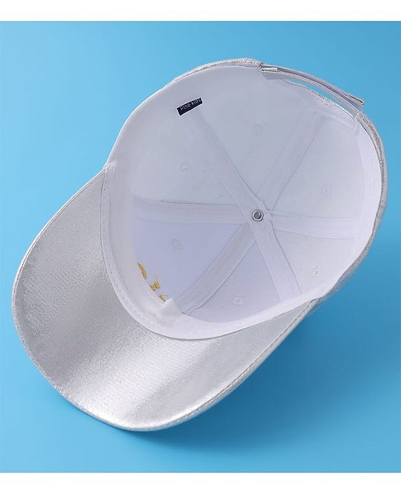 Pine Kids Baseball Cap Text Embroidery - Silver