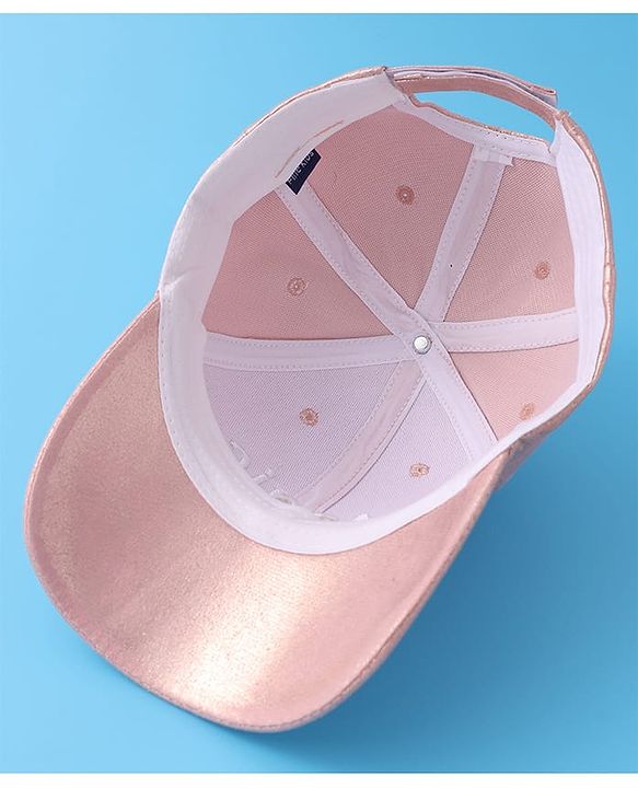 Pine Kids Baseball Cap Text Embroidery - Pink
