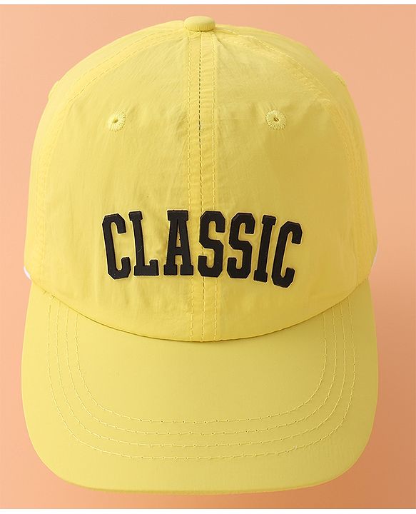 Babyhug Baseball Cap with Text Print - Yellow