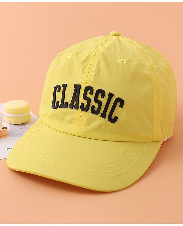 Babyhug Baseball Cap with Text Print - Yellow