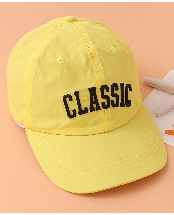 Babyhug Baseball Cap with Text Print - Yellow