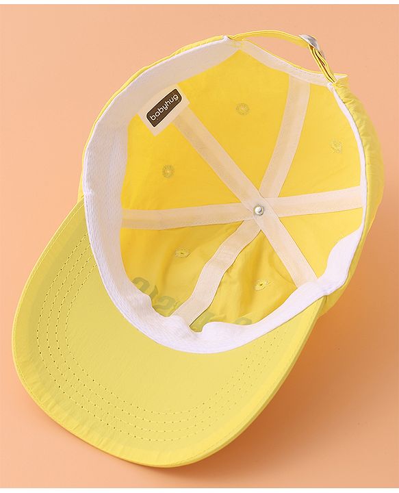 Babyhug Baseball Cap with Text Print - Yellow