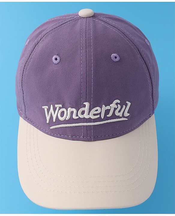 Babyhug Baseball Cap with Text Print - Purple
