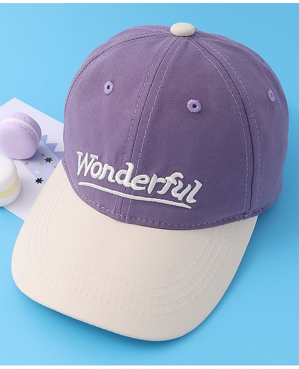 Babyhug Baseball Cap with Text Print - Purple