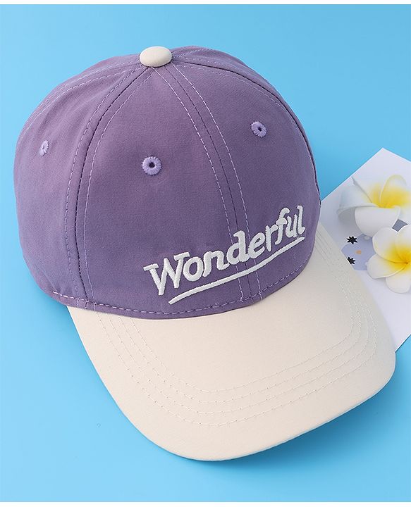 Babyhug Baseball Cap with Text Print - Purple