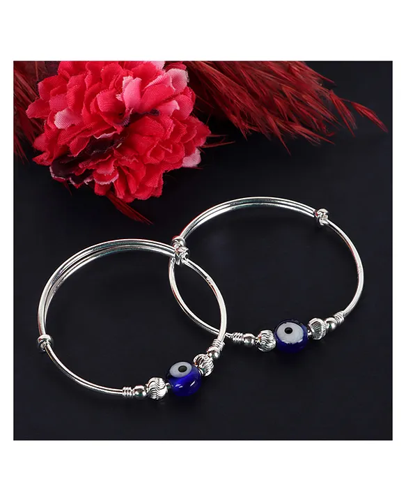 Design Pure Silver Bangles India 925 Sterling Silver Kada Bangles With Red  And Green Enamel Design – Tr