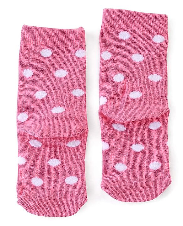 Cute Walk By Babyhug Non Terry Knit Anti-Bacterial Ankle Length Socks Floral Design Pack Of 3 - Blue Pink & Yellow