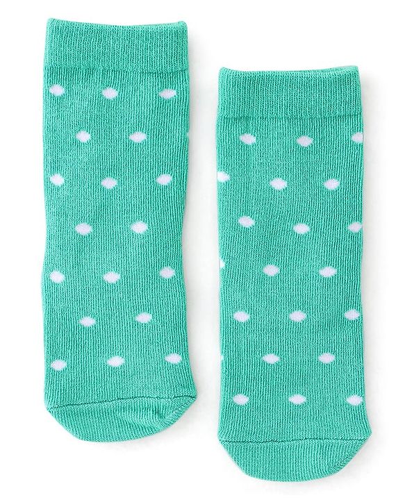 Cute Walk By Babyhug Anti-Bacterial Ankle Length Socks Floral & Dot Design Pack Of 3 - Multicolour