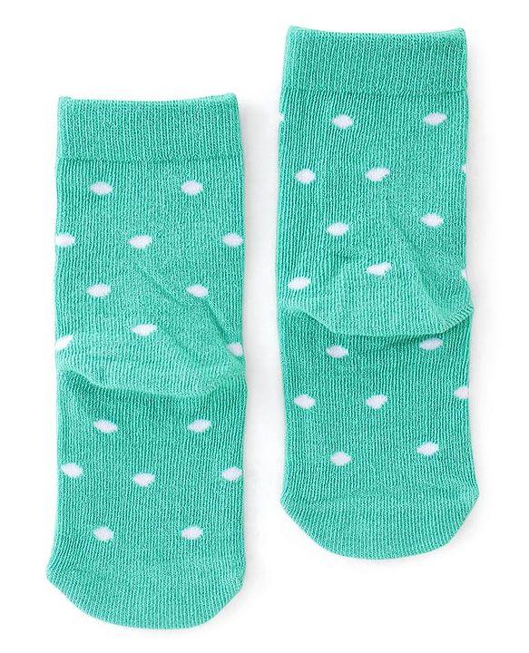 Cute Walk By Babyhug Anti-Bacterial Ankle Length Socks Floral & Dot Design Pack Of 3 - Multicolour