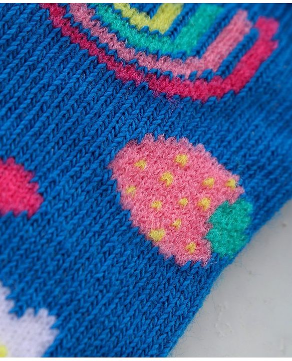 Cute Walk by Babyhug Anti Bacterial Ankle Length Socks Floral Design Pack Of 3 - Multicolour