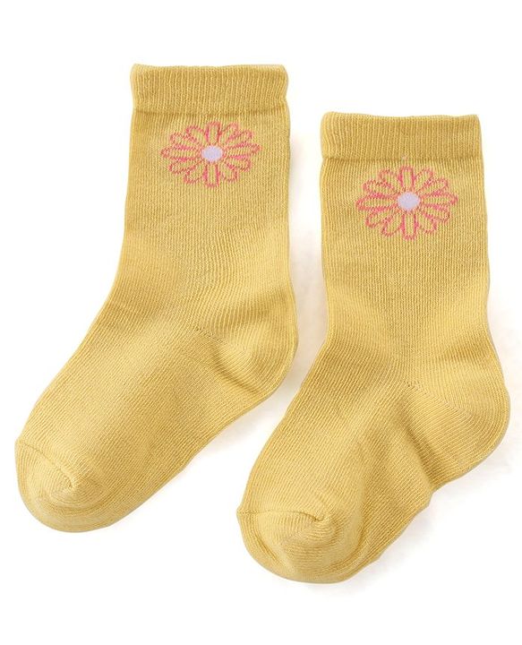 Cute Walk by Babyhug Anti Bacterial Ankle Length Socks Floral Design Pack Of 3 - Multicolour