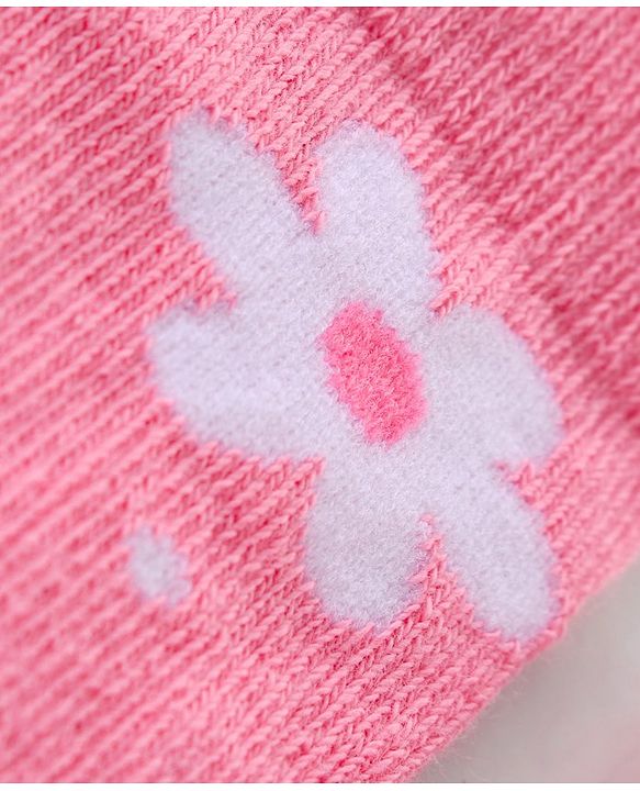 Cute Walk by Babyhug Anti Bacterial Ankle Length Socks Floral Design Pack Of 3 - Multicolour