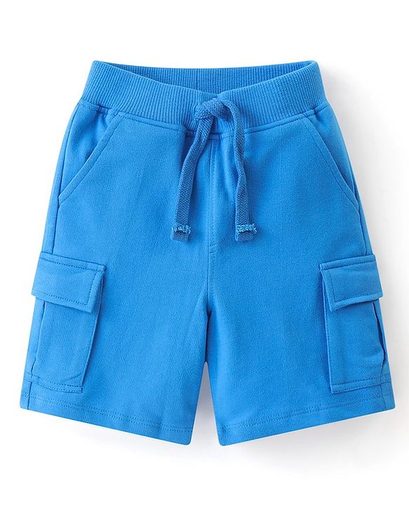 Babyhug Single Jersey  Knit  T-Shirt & Shorts Set with Car Print - Yellow & Blue