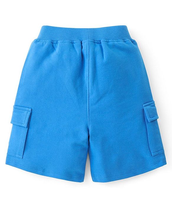 Babyhug Single Jersey  Knit  T-Shirt & Shorts Set with Car Print - Yellow & Blue