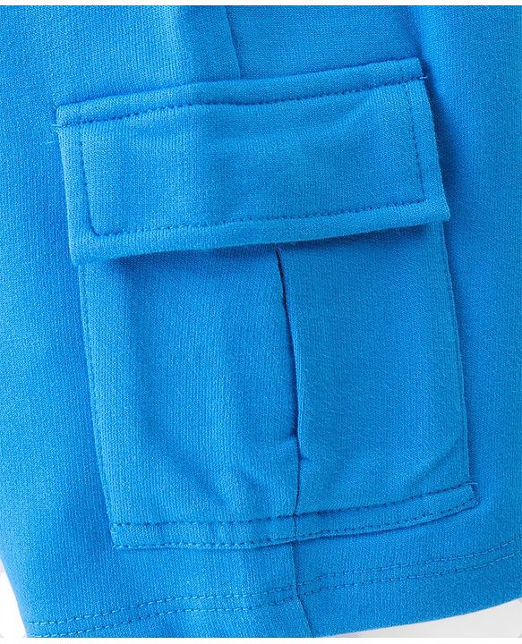 Babyhug Single Jersey  Knit  T-Shirt & Shorts Set with Car Print - Yellow & Blue