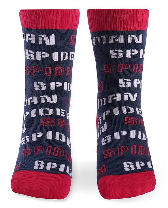 Pine Kids Marvel Non Terry Ankle Length Anti-Bacterial Scoks Spiderman Graphics Pack of 3 - Multicolor