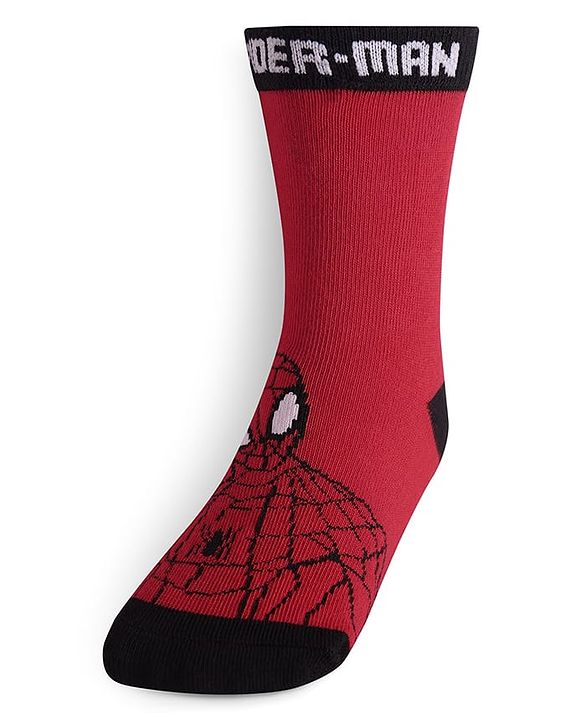 Pine Kids Marvel Non Terry Ankle Length Anti-Bacterial Scoks Spiderman Graphics Pack of 3 - Multicolor