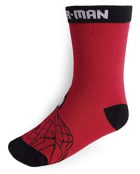 Pine Kids Marvel Non Terry Ankle Length Anti-Bacterial Scoks Spiderman Graphics Pack of 3 - Multicolor