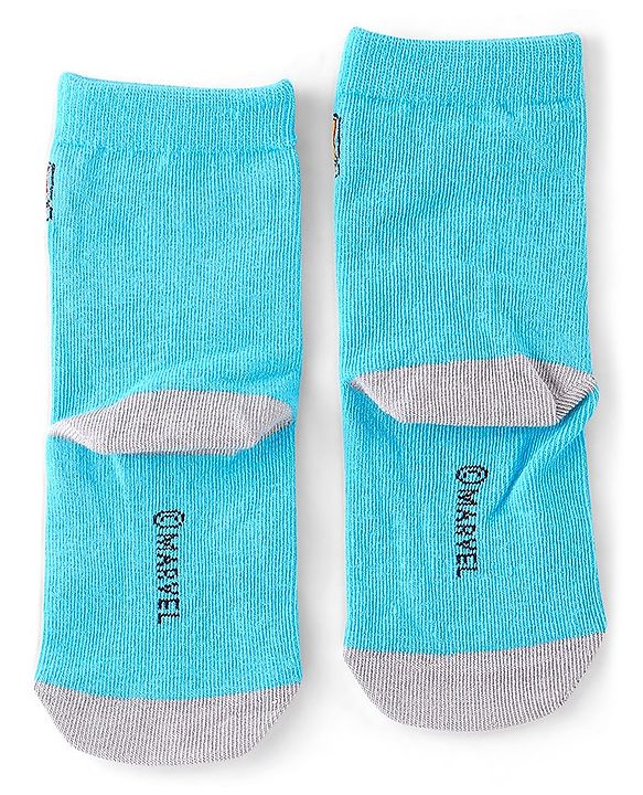 Pine Kids Marvel Non Terry Ankle Length Anti-Bacterial Socks Avengers Graphics Pack of 3 - Multicolor