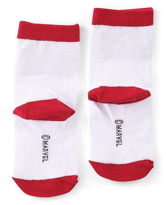 Pine Kids Marvel Non Terry Ankle Length Anti-Bacterial Socks Avengers Graphics Pack of 3 - Multicolor