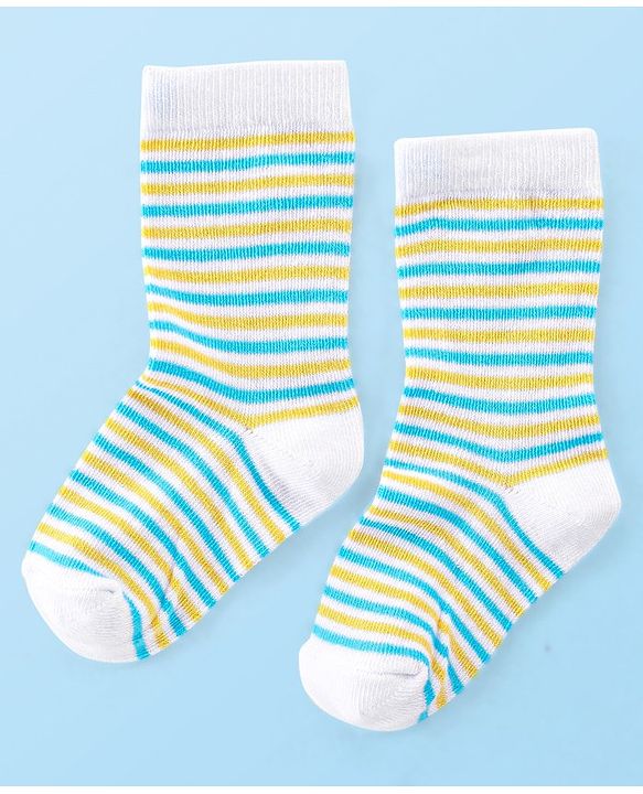 Cute Walk by Babyhug Anti Bacterial Ankle Length Socks Rocket Design Pack Of 3 - Multicolour