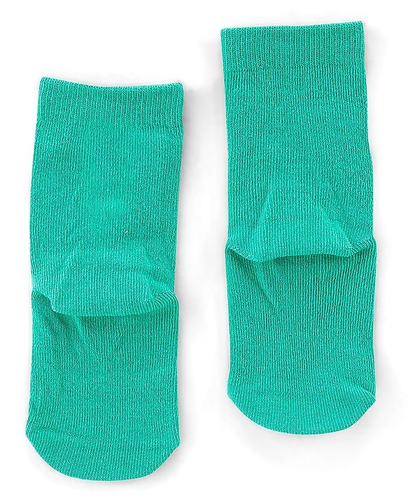 Cute Walk by Babyhug Anti Bacterial Ankle Length Socks Tiger Design Pack Of 3 - Green