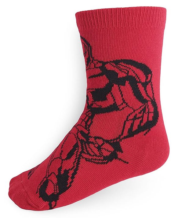 Pine Kids Marvel Knit Anti-Bacterial Ankle Length Socks Avengers Graphics Pack of 3 - Multicolour