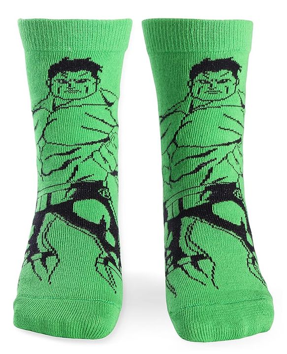 Pine Kids Marvel Knit Anti-Bacterial Ankle Length Socks Avengers Graphics Pack of 3 - Multicolour