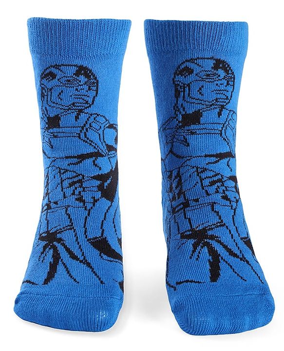 Pine Kids Marvel Knit Anti-Bacterial Ankle Length Socks Avengers Graphics Pack of 3 - Multicolour